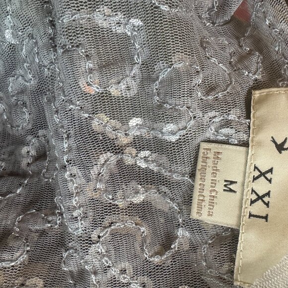 โจ Vintage! Y2k! NWT XXI Silver Sequin Tank Top โ Size M - Picture 10 of 12